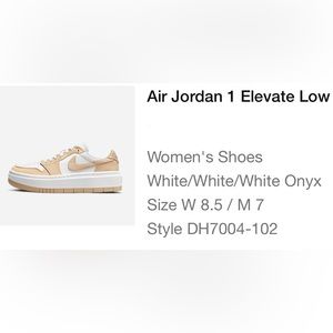 Nike Air Jordan 1 Elevate Low White/White Onyx